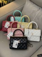 chanel trendy 24c flap bag with top handle lambskin bag a92236 red multicolor logo 010 luxibags.ru .jpg