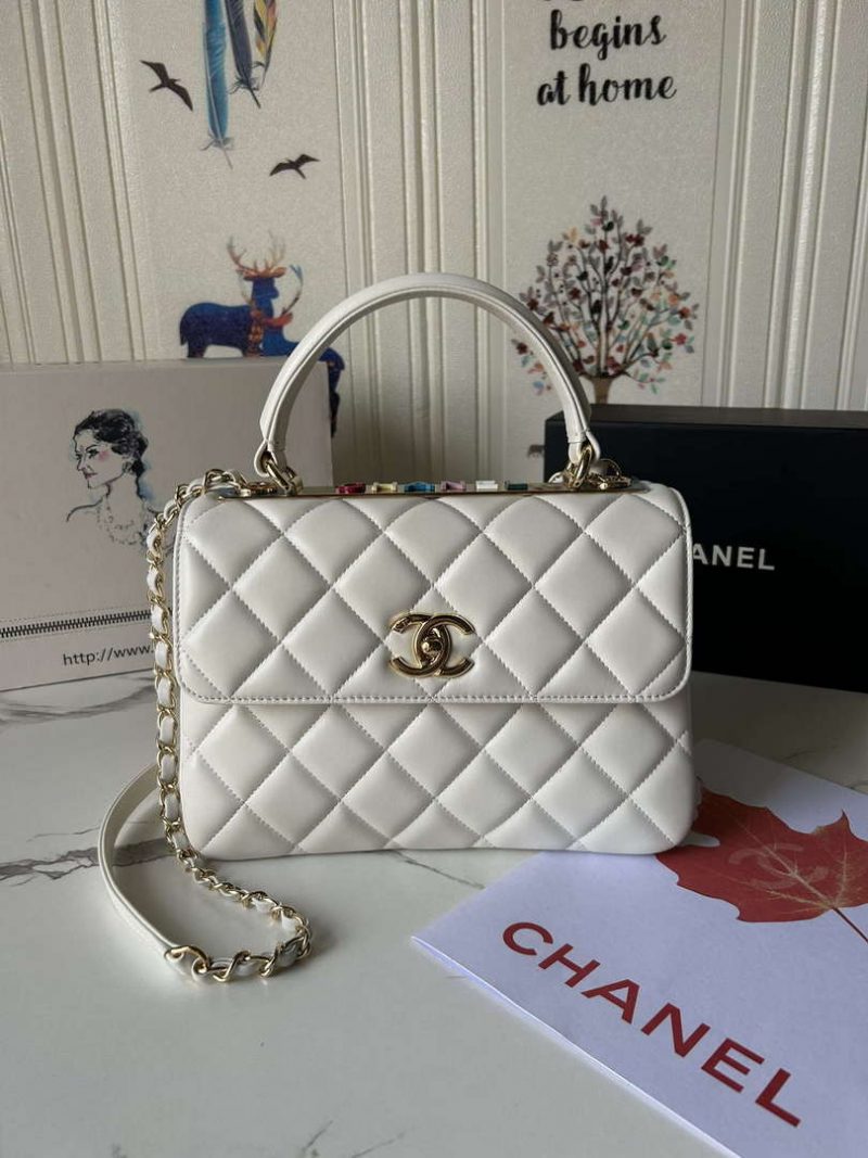 chanel trendy 24c flap bag with top handle lambskin bag a92236 white multicolor logo 001 luxibags.ru .jpg