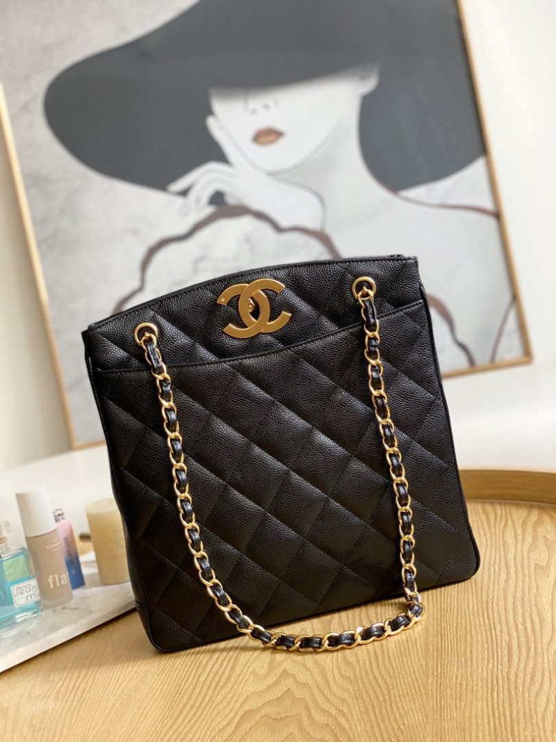 chanel vintage a98 large shopping bag calfskin black 001 luxibags.ru .jpg