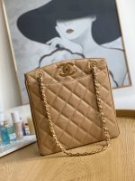 chanel vintage a98 large shopping bag calfskin tan 001 luxibags.ru .jpg