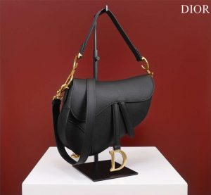 dior m0456 mini saddle bag with strap black grained calfskin 002 luxibags.ru .jpg