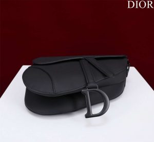 dior m0456 mini saddle bag with strap plain matte black calfskin 005 luxibags.ru .jpg