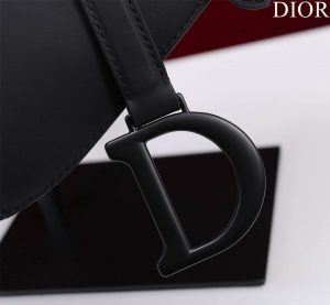 dior m0456 mini saddle bag with strap plain matte black calfskin 007 luxibags.ru .jpg