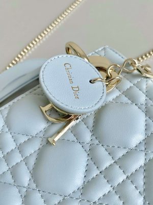 dior m0505 mini dior lady bag lake blue metallic cannage lambskin 06 luxibags.ru .jpg