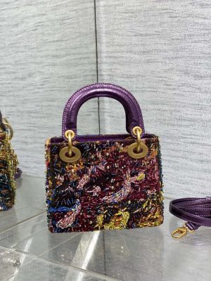 dior m0505 mini lady bag metallic cannage lambskin limited edition heavy industry beads purple 04 luxibags.ru .jpg