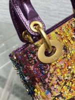 dior m0505 mini lady bag metallic cannage lambskin limited edition heavy industry beads purple 06 luxibags.ru .jpg