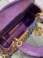dior m0505 mini lady bag metallic cannage lambskin limited edition heavy industry beads purple 08 luxibags.ru .jpg
