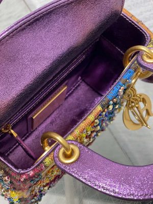 dior m0505 mini lady bag metallic cannage lambskin limited edition heavy industry beads purple 08 luxibags.ru .jpg