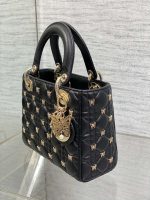 dior m0531 small lady dior bag black cannage lambskin with gold finish butterfly studs 06 luxibags.ru .jpg