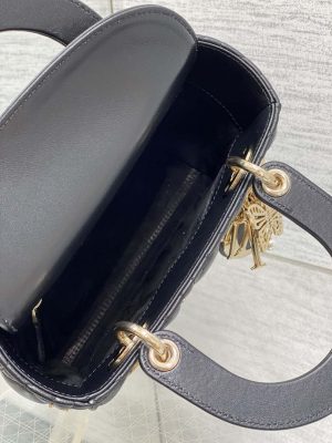 dior m0531 small lady dior bag black cannage lambskin with gold finish butterfly studs 08 luxibags.ru .jpg