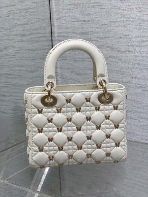 dior m0531 small lady dior bag white cannage lambskin with gold finish butterfly studs 05 luxibags.ru .jpg