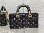 dior m0540 medium lady d joy bag black cannage lambskin with gold finish butterfly studs 05 luxibags.ru .jpg