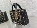 dior m0540 medium lady d joy bag black cannage lambskin with gold finish butterfly studs 06 luxibags.ru .jpg
