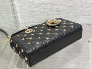 dior m0540 medium lady d joy bag black cannage lambskin with gold finish butterfly studs 07 luxibags.ru .jpg