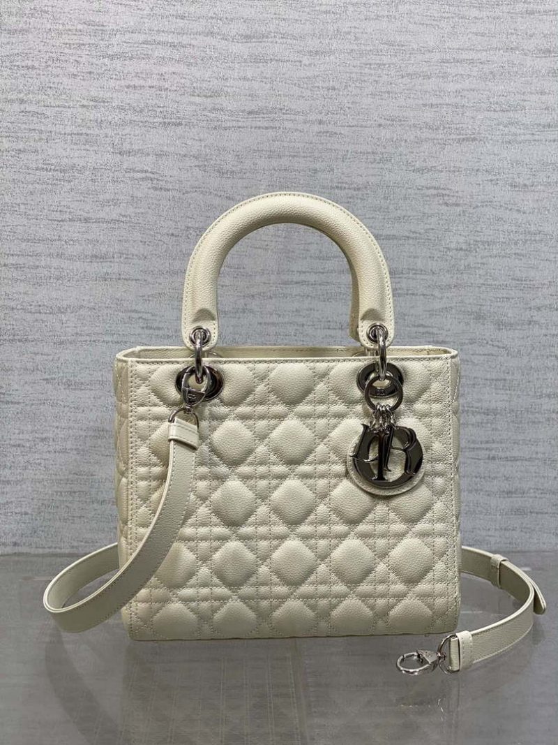 dior m0565 medium lady dior bag beige grained cannage calfskin silver 01 luxibags.ru .jpg