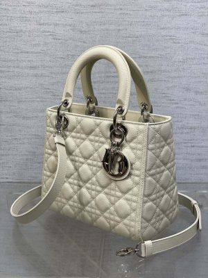 dior m0565 medium lady dior bag beige grained cannage calfskin silver 02 luxibags.ru .jpg