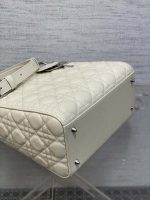 dior m0565 medium lady dior bag beige grained cannage calfskin silver 07 luxibags.ru .jpg