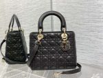dior m0565 medium lady dior bag black cannage lambskin enamel hardware 01 luxibags.ru .jpg