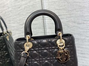dior m0565 medium lady dior bag black cannage lambskin enamel hardware 02 luxibags.ru .jpg