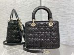 dior m0565 medium lady dior bag black cannage lambskin enamel hardware 05 luxibags.ru .jpg