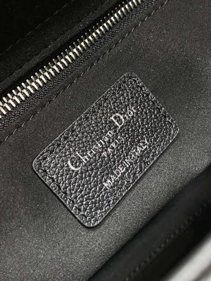 dior m0565 medium lady dior bag black grained cannage calfskin silver 09 luxibags.ru .jpg