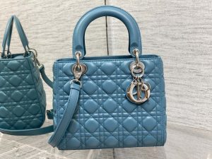 dior m0565 medium lady dior bag blue cannage lambskin silver 02 luxibags.ru .jpg