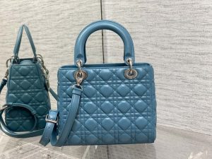 dior m0565 medium lady dior bag blue cannage lambskin silver 05 luxibags.ru .jpg