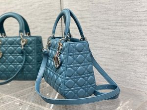 dior m0565 medium lady dior bag blue cannage lambskin silver 06 luxibags.ru .jpg