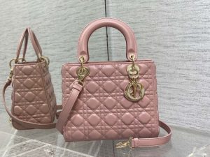 dior m0565 medium lady dior bag blush cannage lambskin gold 01 luxibags.ru .jpg