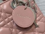 dior m0565 medium lady dior bag blush cannage lambskin silver 04 luxibags.ru .jpg