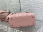 dior m0565 medium lady dior bag blush cannage lambskin silver 07 luxibags.ru .jpg