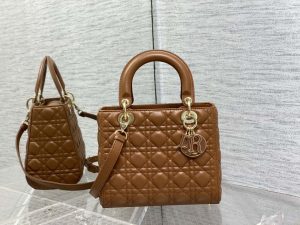 dior m0565 medium lady dior bag caramel cannage lambskin enamel hardware 01 luxibags.ru .jpg