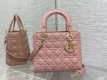 dior m0565 medium lady dior bag pink grained cannage calfskin gold 01 luxibags.ru .jpg