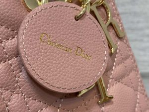 dior m0565 medium lady dior bag pink grained cannage calfskin gold 04 luxibags.ru .jpg