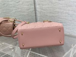 dior m0565 medium lady dior bag pink grained cannage calfskin gold 07 luxibags.ru .jpg