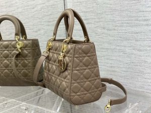 dior m0565 medium lady dior bag taupe cannage lambskin enamel hardware 06 luxibags.ru .jpg