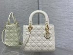 dior m0565 medium lady dior bag white cannage lambskin enamel hardware 01 luxibags.ru .jpg