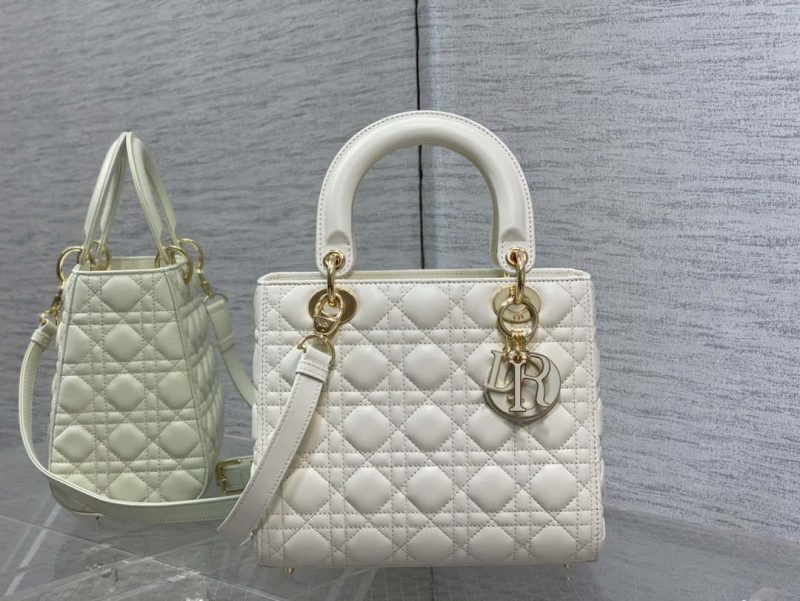 dior m0565 medium lady dior bag white cannage lambskin enamel hardware 01 luxibags.ru .jpg