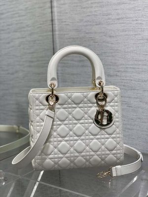 dior m0565 medium lady dior bag white cannage lambskin gold 01 luxibags.ru .jpg