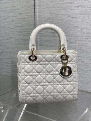 dior m0565 medium lady dior bag white cannage lambskin gold 02 luxibags.ru .jpg