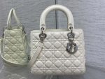 dior m0565 medium lady dior bag white cannage lambskin silver 02 luxibags.ru .jpg