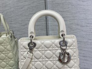 dior m0565 medium lady dior bag white cannage lambskin silver 03 luxibags.ru .jpg