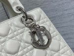 dior m0565 medium lady dior bag white cannage lambskin silver 04 luxibags.ru .jpg