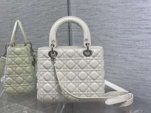 dior m0565 medium lady dior bag white cannage lambskin silver 05 luxibags.ru .jpg