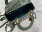 dior m0565 medium lady dior patent cannage calfskin bag dark green 08 luxibags.ru .jpg