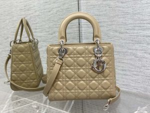 dior m0565 sand colored grained cannage calfskin silver 01 luxibags.ru .jpg