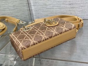 dior m0613 small lady d joy bag cannage lambskin limited edition heavy industry beads apricot 007 luxibags.ru .jpg