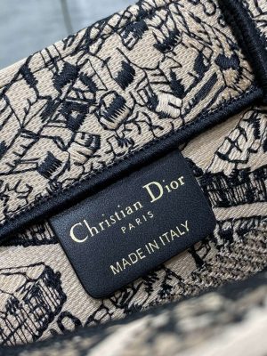 dior m1265 small book tote tan and black plan de paris embroidery m9617 009 luxibags.ru .jpg