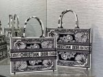 dior m1286 large book tote black and white butterfly bandana embroidery luxibags.ru .jpg