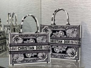 dior m1286 large book tote black and white butterfly bandana embroidery luxibags.ru .jpg